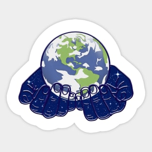 Earth Hands Sticker